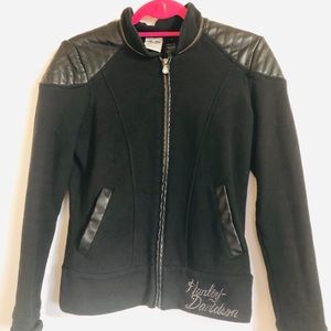 Harley Davidson jacket with leather details